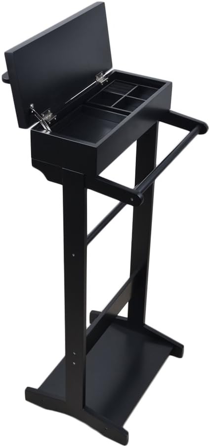 Wood Flip Tray Wooden Suit Valet Stand