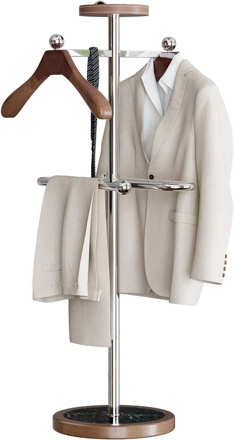 Marble Base Steel Suit Valet Stand
