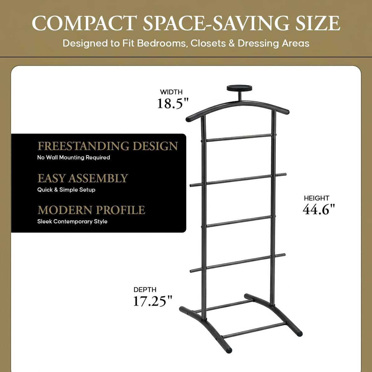 Black Metal Multi Bar Valet Stand
