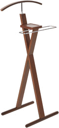 Walnut Wooden Multi-Function Valet Stand