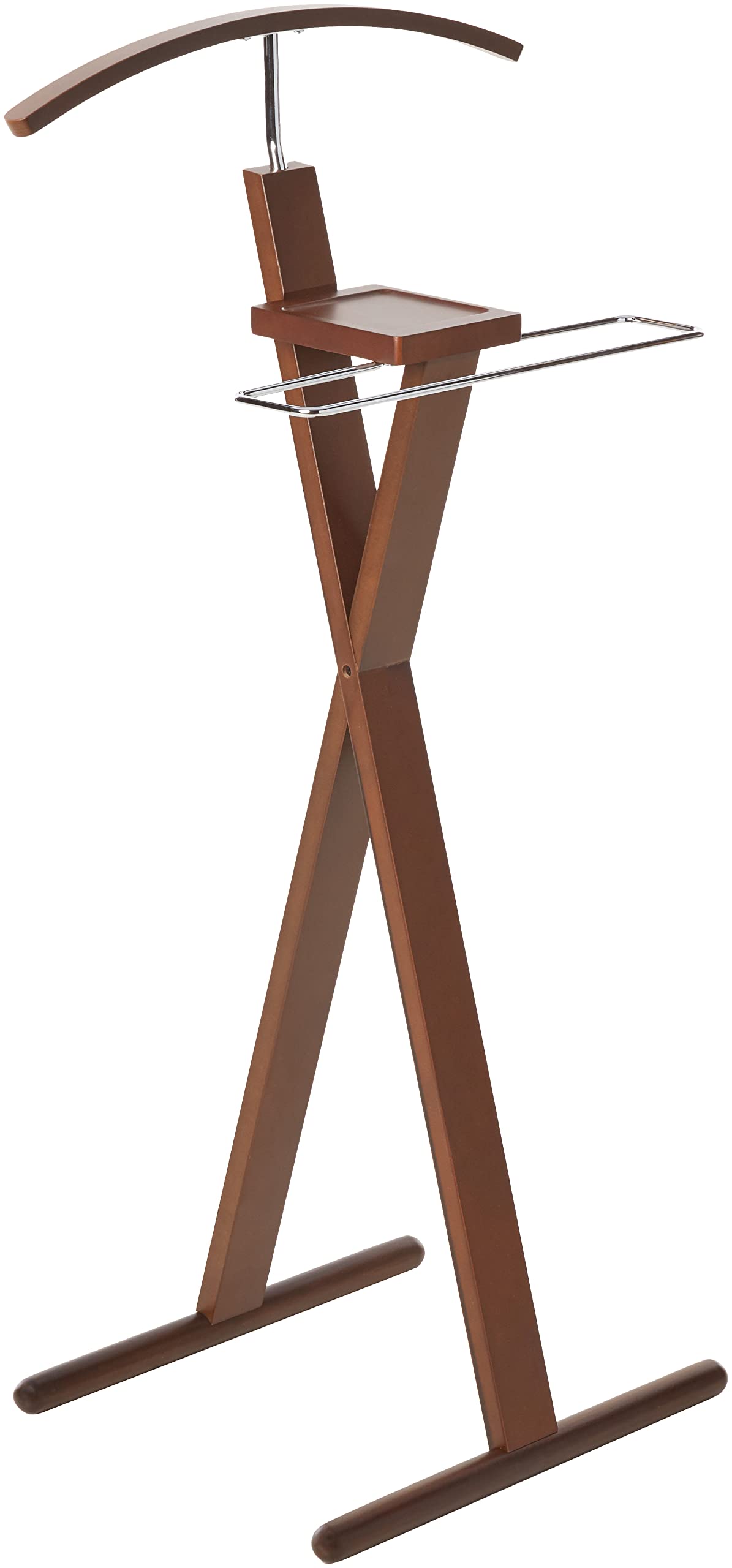 Walnut Wooden Multi-Function Valet Stand