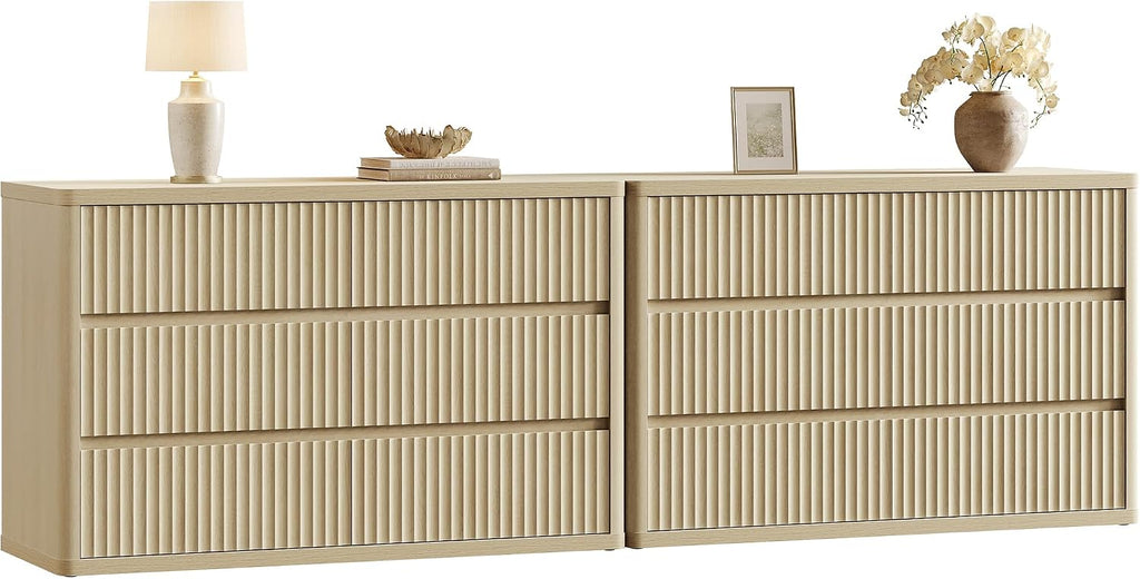 Coastal Oak 12-Drawer Dresser Cabinet