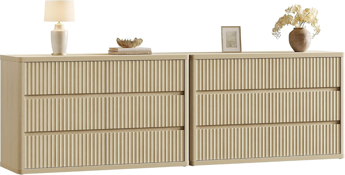 Coastal Oak 12-Drawer Dresser Cabinet