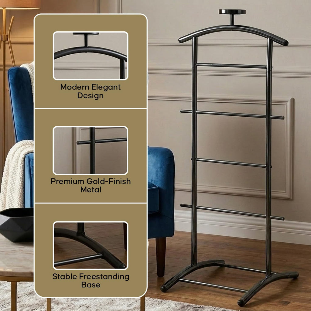 Black Metal Multi Bar Valet Stand