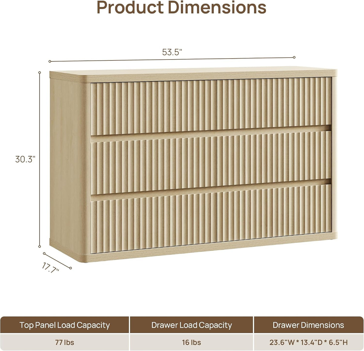 Coastal Oak 12-Drawer Dresser Cabinet
