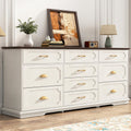 White Charging 10-Drawer Dresser